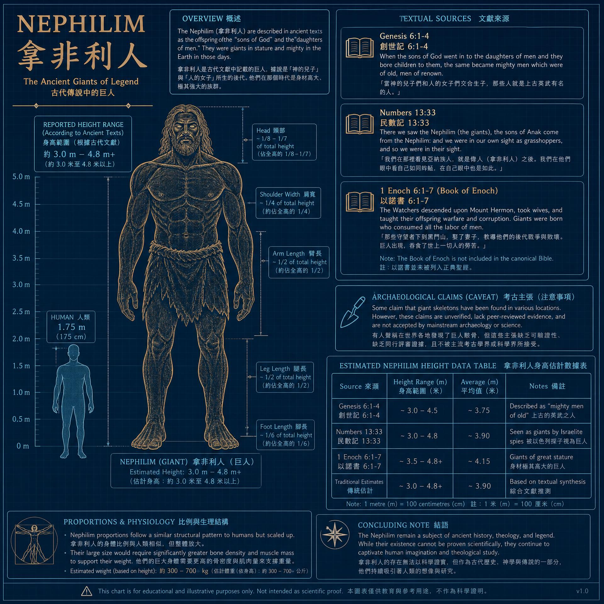 拿非利人（Nephilim） 教學圖解：形態與特徵標註