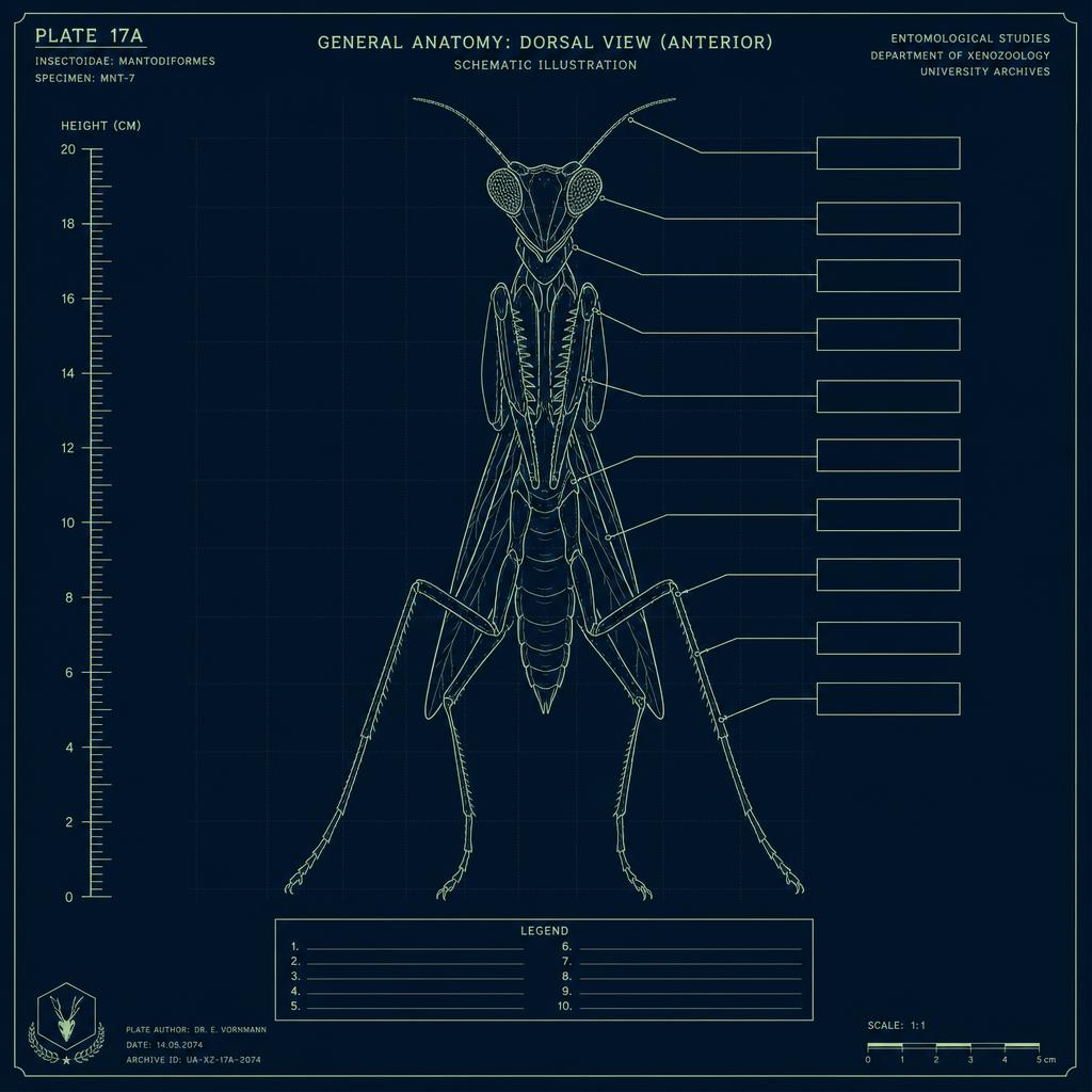 螳螂人(Mantids / Insectoids)教學圖解:外型比例與特徵標註